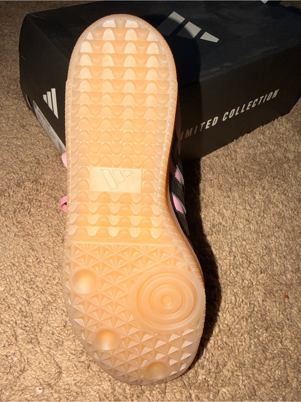 adidas Pink and Black Women's Samba Low Sneakers - Picture 4 of 4